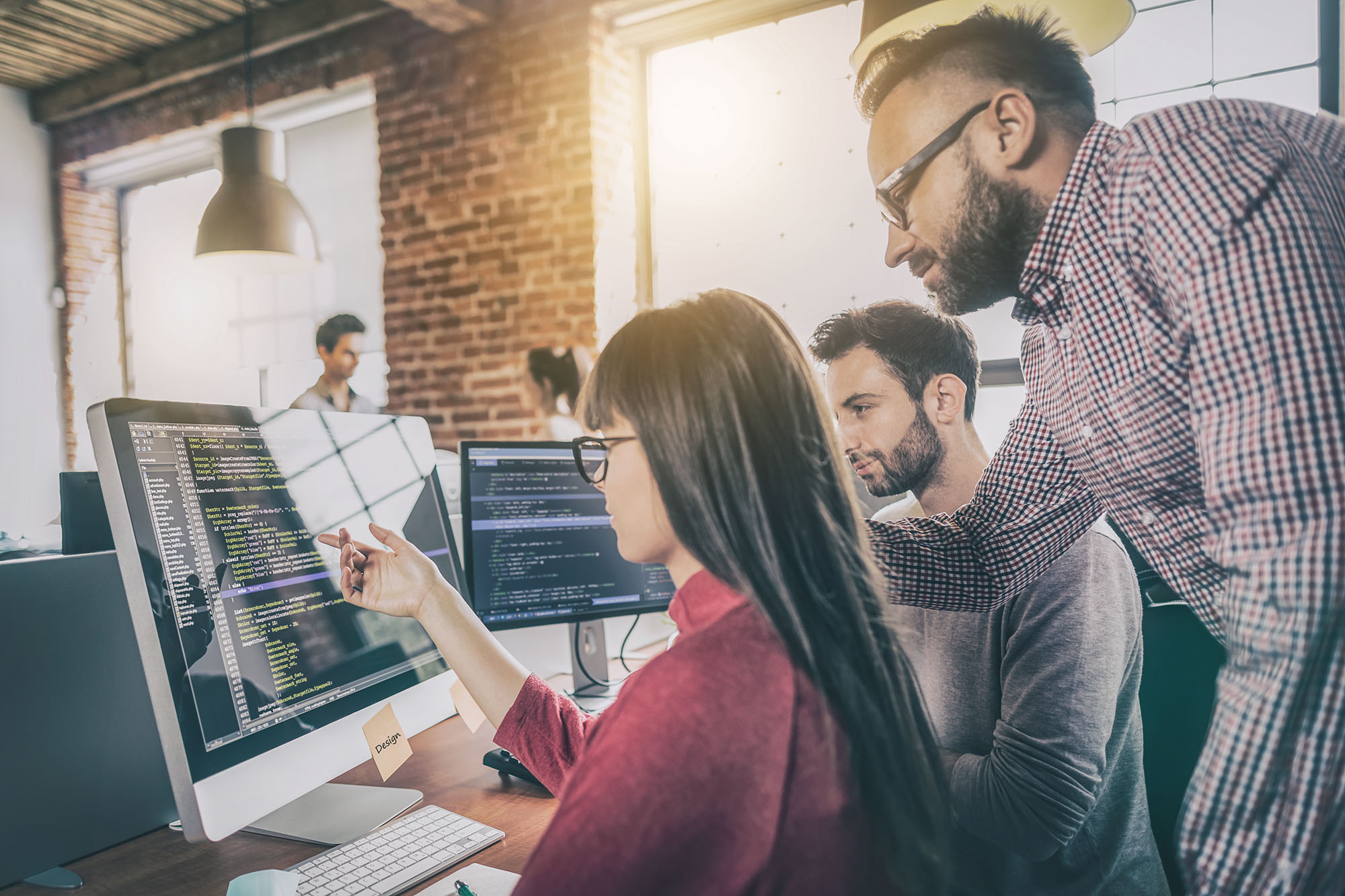 Group working together at computer