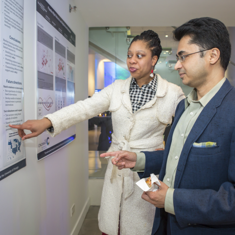 Two students formulate a plan in case of emergency