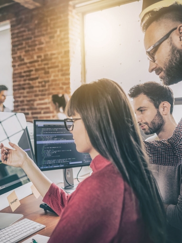Group working together at computer