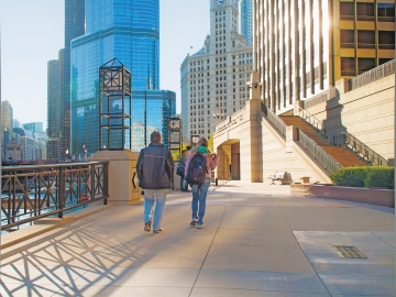 Chicago riverwalk by UChicago Gleacher Center