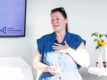 Liz Long presenting